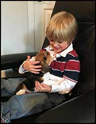 Everett with puppies wk 5 pix 2